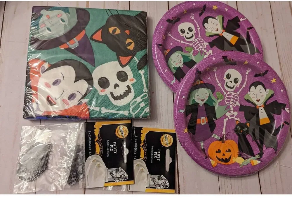 New Halloween Party Items Plates, Napkins and More
